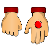 Which Hand is the ball in?